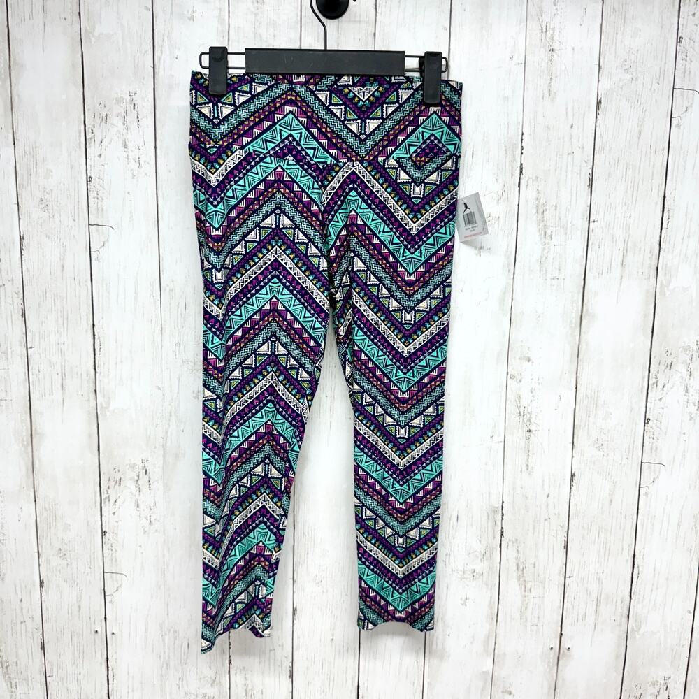 Sexy Basics 24/7 Anywear‎ Pants Women Size Small Aztec Print Leggings Teal NWT